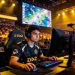 DOTA2明星选手Nisha的赛场照片